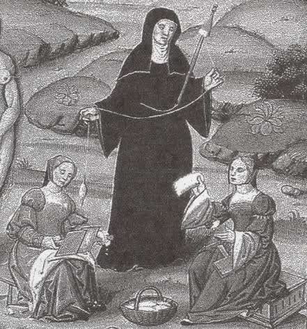 Nuns spinning and carding.jpg